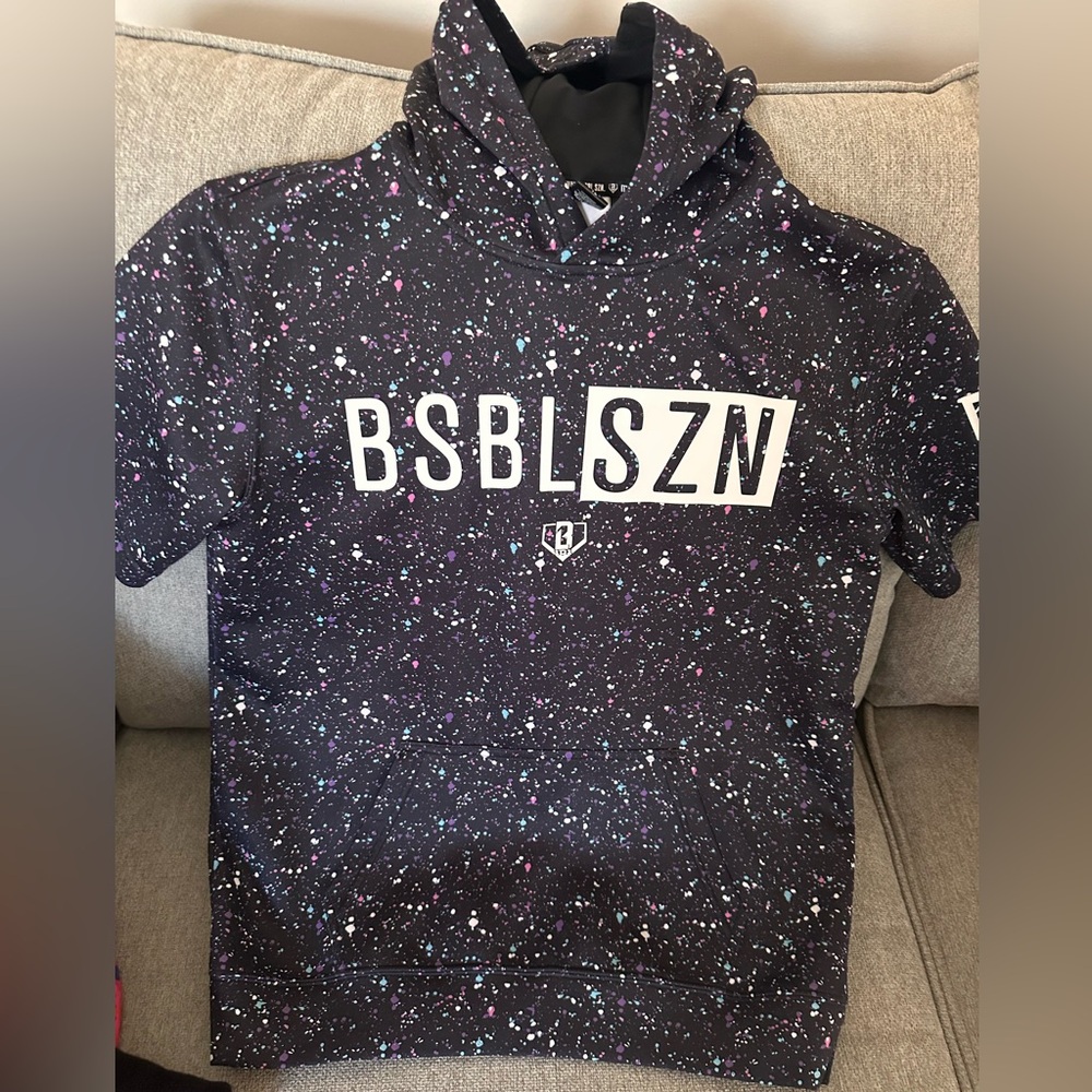 Baseball 101 Short Sleeve Hoodie - Galaxy